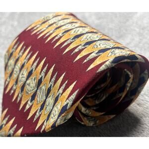 The Metropolitan Museum of Art 100% Silk Tie Geometric Red‎